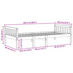 vidaXL Lit pour enfants sans matelas cire marron 90x200 cm pin massif