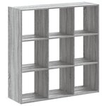 vidaXL Bibliothèque sonoma gris 102x32x102 cm bois d'ingénierie