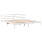 vidaXL Lit bibliothèque sans matelas blanc 200x200 cm bois pin massif