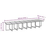 vidaXL Ensemble à manger de jardin coussins 21 Pièces Gris Résine tressée