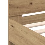 vidaXL Cadre de lit en chêne Chenin artisanal Bois de chêne massif