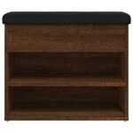 vidaXL Banc à chaussures chêne marron 62x32x50 cm bois d'ingénierie