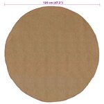 vidaXL Tapis de surface Naturel Ø 120 cm Jute