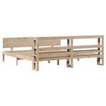 vidaXL Cadre de lit avec tête de lit 200x200 cm Bois de pin massif