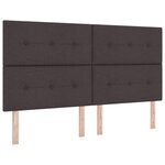 vidaXL Lit box spring avec matelas marron foncé super king tissu