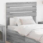 vidaXL Tête de lit Gris Sonoma 90 cm Bois d'ingénierie