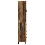 vidaXL Haut Armoire Bois Ancien 69 5 x 34 x 180 cm Bois d'ingénierie