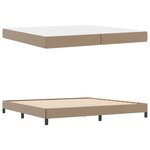 vidaXL Cadre de lit avec matelas Cappuccino 200 x 200 cm tissu