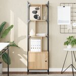 vidaXL Bibliothèque avec porte chêne sonoma 44 5x30x154 5 cm