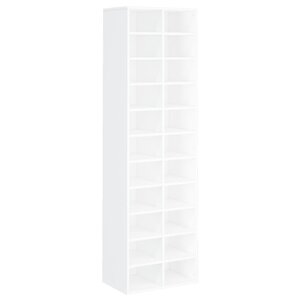 vidaXL Armoire à chaussures Blanc 54x34x183 cm Bois d'ingénierie