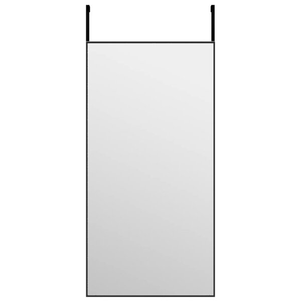 vidaXL Miroir de porte Noir 40x80 cm Verre et aluminium
