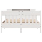 vidaXL Lit bibliothèque sans matelas blanc 120x200 cm bois pin massif