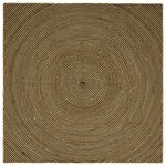 vidaXL Tapis Naturel et Noir 200 x 200 cm Jute