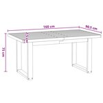 vidaXL Table de salle à manger / Table de repas NOAIN 160 cm