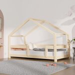 Lit cabane enfant LUCKY 120 x 180 verni