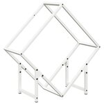 vidaXL Portant de bois chauffage blanc 60x25x60 cm