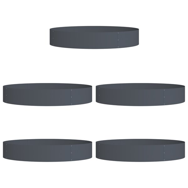 vidaXL Pot métallique anthracite Anthracite Métal Grand Durable