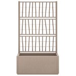 vidaXL Jardinière avec treillis marron clair 80x36x140 cm PP