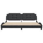 vidaXL Cadre de lit sans matelas noir 200x200 cm similicuir