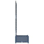 vidaXL Jardinière avec treillis grise 40x40x125 5 cm