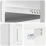 vidaXL Cabinet de chevet mural 2 Pièces Blanc brillant 34 5 x 33 x 20 cm