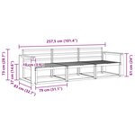 vidaXL Ensemble de canapés d'extérieur 3 pc Naturel
