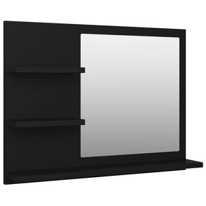 Miroir de salle de bain étagère 60 x 10 5 x 45 cm aggloméré noir 02_0006951