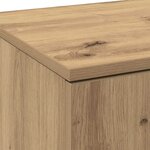 vidaXL Buffet chêne artisanal 80 x 35 x 180 cm Bois d'ingénierie