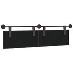 vidaXL Tête de lit suspendue Marron foncé Tissu