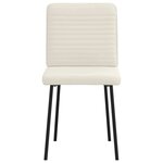 vidaXL Chaises à manger lot de 2 Crème Velours