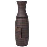 vidaXL Mobilier de bistro 3 Pièces avec coussins Résine tressée Marron