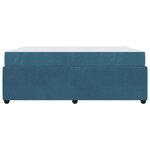 vidaXL Cadre de lit avec matelas Bleu 180 x 200 cm Velours