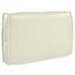 vidaXL Coussin de palette pour dossier crème 60x40x12 cm en tissu Oxford.