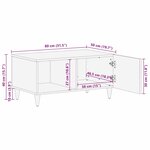 vidaXL Table basse Beige 80 x 50 x 40 cm bois de manguier massif