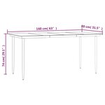 vidaXL Ensemble à manger de jardin et coussins 7 Pièces gris rotin