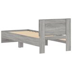 vidaXL Cadre de lit avec tête de lit sonoma gris 90x200 cm