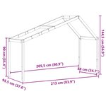 vidaXL Toit de lit pour enfants 213x95 5x144 5 cm bois de pin massif