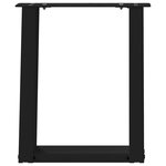 vidaXL Pieds de table basse en U 2 pièces Noir 38 x (42-43) cm Acier