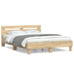 vidaXL Cadre de lit sans matelas chêne sonoma 140x200 cm