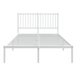 vidaXL Cadre de lit métal sans matelas et tête de lit blanc 120x190 cm