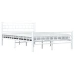 vidaXL Cadre de lit sans matelas blanc métal 140x200 cm