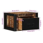 vidaXL Table de chevet multicolore 40x35x25 cm bois de récupération