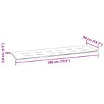 vidaXL Coussin de banc de jardin bleu marine 180x50x4 cm tissu oxford
