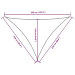 vidaXL Voile de parasol tissu oxford triangulaire 2 5x2 5x3 5 m rouge