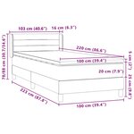 vidaXL Sommier à lattes de lit avec matelas rose 100x220 cm velours