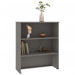 vidaXL Dessus de buffet HAMAR Gris clair 85x35x100 cm Bois de pin
