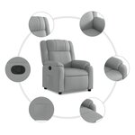 vidaXL Fauteuil inclinable gris clair tissu