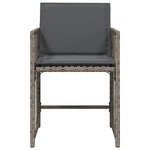 vidaXL Chaises de jardin avec coussins lot de 4 gris résine tressée