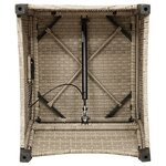 Fauteuil relax avec coussin en poly rattan beige