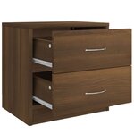 vidaXL Tables de chevet 2Pièces chêne marron 40x30x40cm bois d'ingénierie